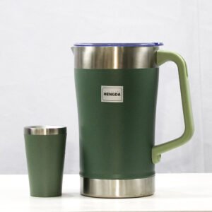 JARRA + GUAMPA DE ACERO INOXIDABLE